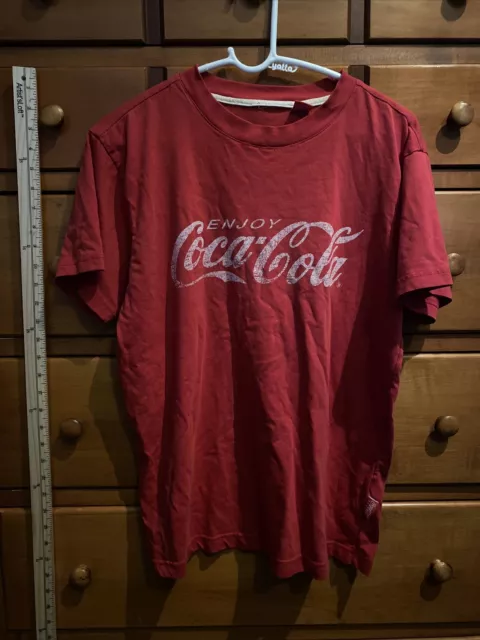 Coca Cola Enjoy Coke T Shirt Mens Medium Original Red (r3)