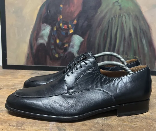 Magnanni Derby Men’s Size 10.5 Black 44 Leather Italian Lace Up Dress Shoes