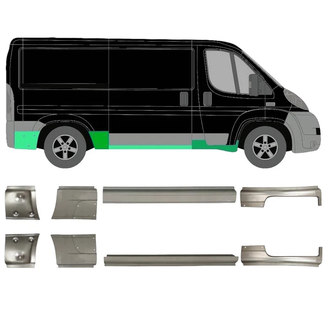 Johns Calotte Specchietto Retrovisore Per Fiat Ducato (250/251) 07/06 - Set Sinistro E Destro - Nero, Braccio Corto