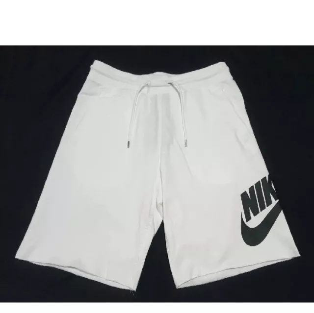 Nike Sportswear French Terry Alumni Shorts Men’s SMALL White Black - AT5267 100