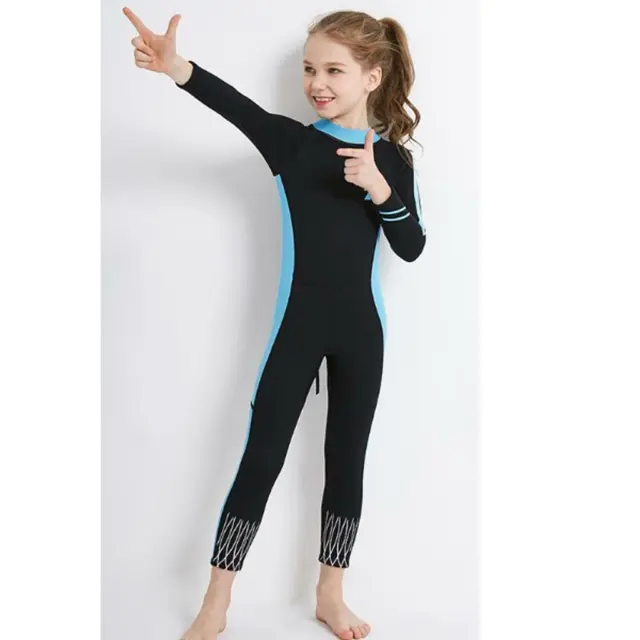 Kids Wetsuit Child Girls Jumpsuit Snorkeling   Dive Suit Back Zipper