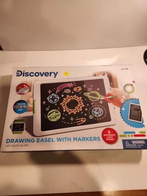 DISCOVERY KIDS LED Artist Easel With Removable Drawing Board New