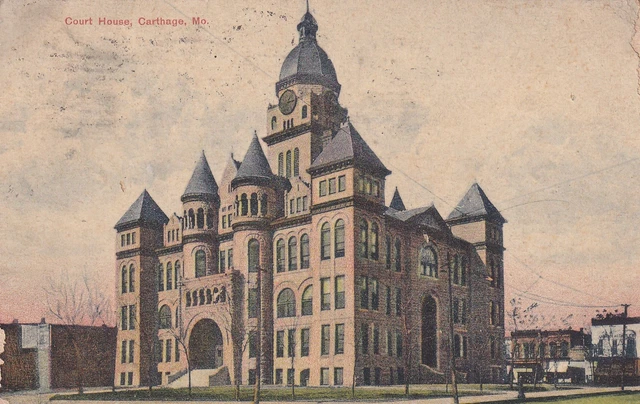 Court House Carthage Missouri MO 1908 Postcard D26