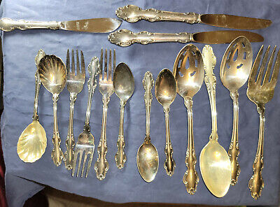 Vintage Silver Plate 15 Mixed Pieces Flatware Reed & Barton