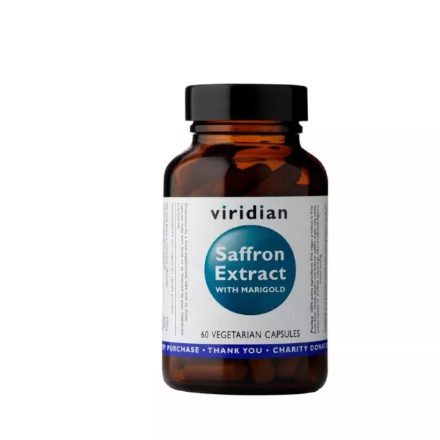 Viridian Saffron Extract with Marigold, 60 Veg Caps