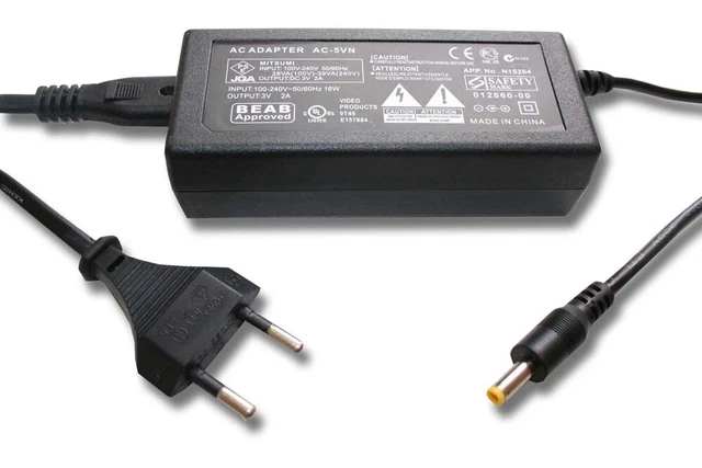 Alimentatore 2 m per Fujifilm FinePix F100fd, F200EXR, F10, E510, E550, E900, F20