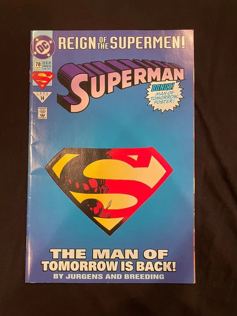 DC Comic SUPERMAN REIGN OF THE SUPERMEN 1993 #14 THE MAN OF TOMORROW #78 JUNE 93