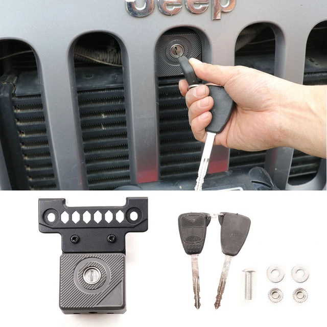 HOOD LOCK ANTITHEFT Kit Latch Assembly With Keys for Jeep Wrangler JK