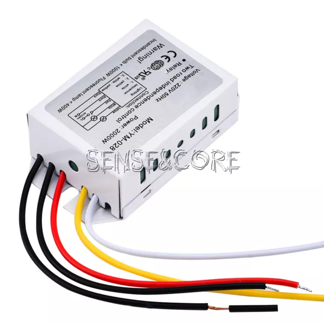 220V 2Way 3-Section 1000W Section Switch for Ceiling Light Independence Control
