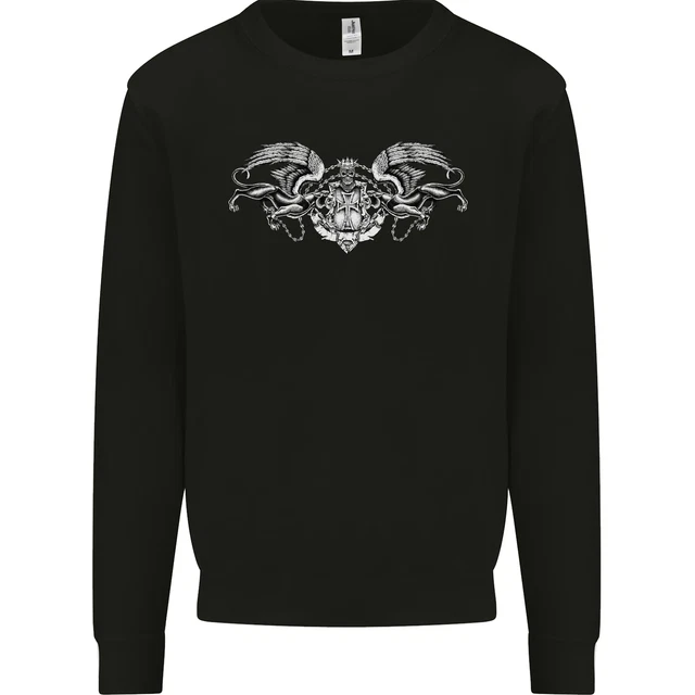 St Georges Day Roman Skull Wings Panther Kids Sweatshirt Jumper