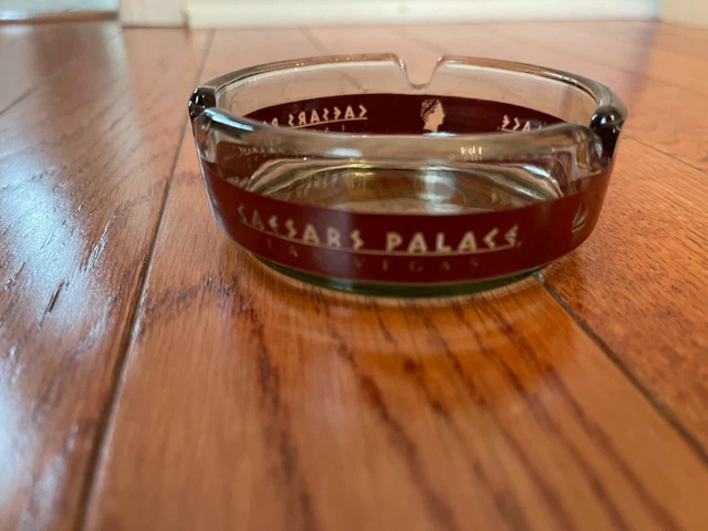 Vintage Caesars Palace Ashtray Las Vegas Nevada Casino Bar Man Cave Glass