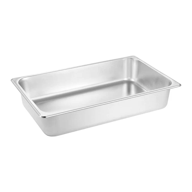 Protective Stainless Steel Buffet Dish Box with Rounded Corners and Flat Edges