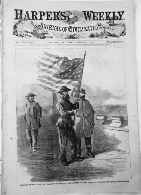 Harper's Settimanale Gennaio 7, 1865. Completo Originale Produzione. Sherman Fa