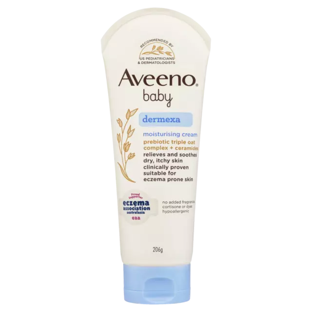 Aveeno Baby Dermexa Moisturising Cream 206g Colloidal Oatmeal Fragrance Free