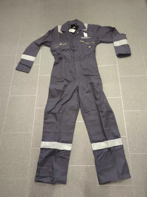 MENS DICKIES REDHAWK ZIP FRONT COVERALL OVERALLS BOILERSUIT WD4839 38R. Safety