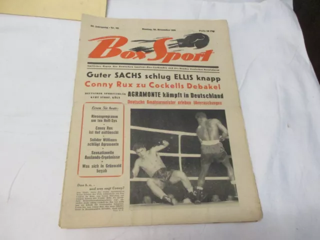 10.12.1951 BOX SPORT  Zeitschrift Amtliches Organ deutscher Berufsboxer