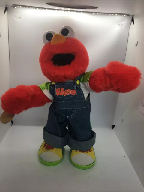 Elmo Sesame Street Lets Pretend Plush Talking Doll Stuffed Fisher Price Works Q2
