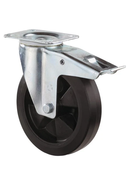 BS Rollen Rouleau de renvoi D. de la roue 200 mm cap. charge 300 kg avec bloc...