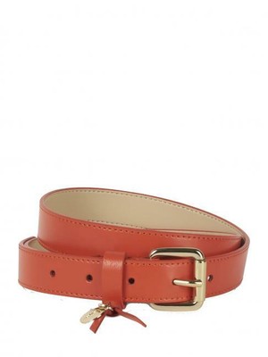 Cora cintura donna TRUSSARDI logo charm cintura pelle suede CORALLO 90  scelta=P CORA 