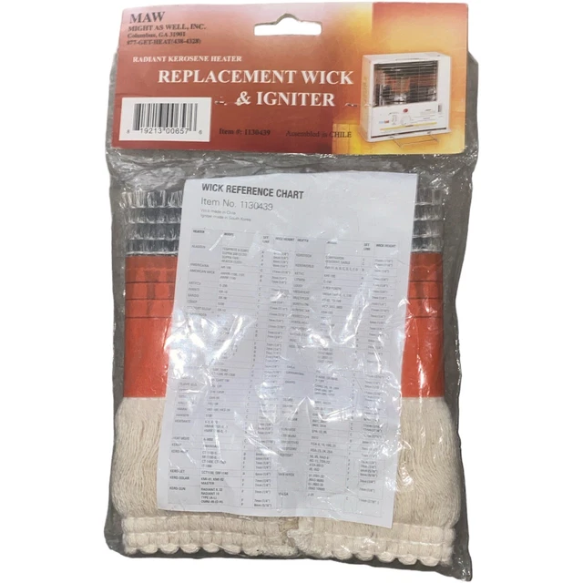 Kerosene Heater Replacement Wick & Igniter Part #1130439 MAW Radiant