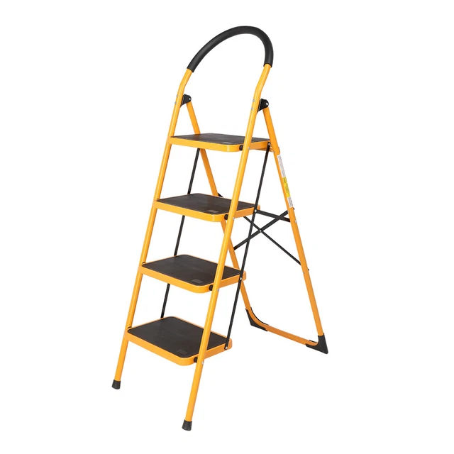 Folding 4-Step Ladder with Handrails for Home Use
