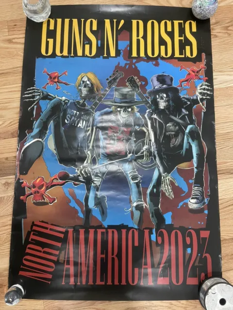 Guns N’ Roses North American Tour 2023 Official Poster  Axl Slash Duff 24x36