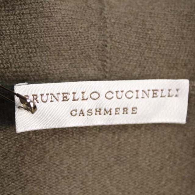 Cardigan aperto Brunello Cucinelli 100% cashmere verde taglia XXXL 3