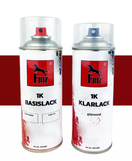 FRIZ Spraydosen Set 400ml VW LH3T / H3T Kirschrot + 400ml Klarlack