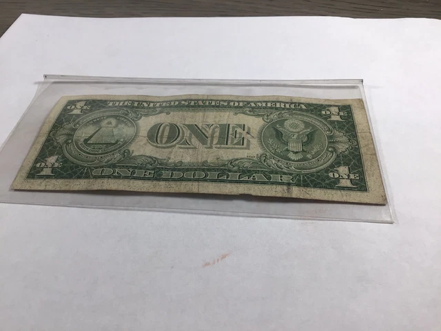 1935 G Series Silver Certificate Blue Seal One Dollar Bill 2