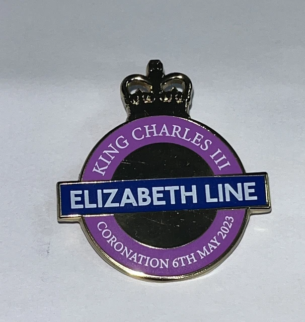 GENUINE ELIZABETH LINE TFL Coronation Badge King Charles Tube Train ...
