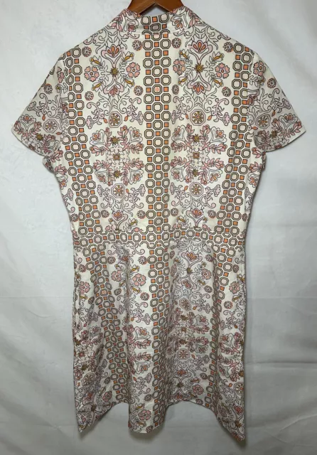 Tory Burch Women’s Size 12 Short Sleeve With Collar Floral Print Shirtdress