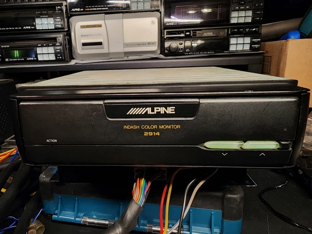 VINTAGE ALPINE 2914 In-Dash Monitor Motorized Flip Out Screen Oldschool ...