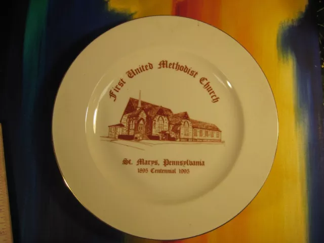 St Marys Pennsylvania First United Methodist Church 100th Homer Laughlin Plate