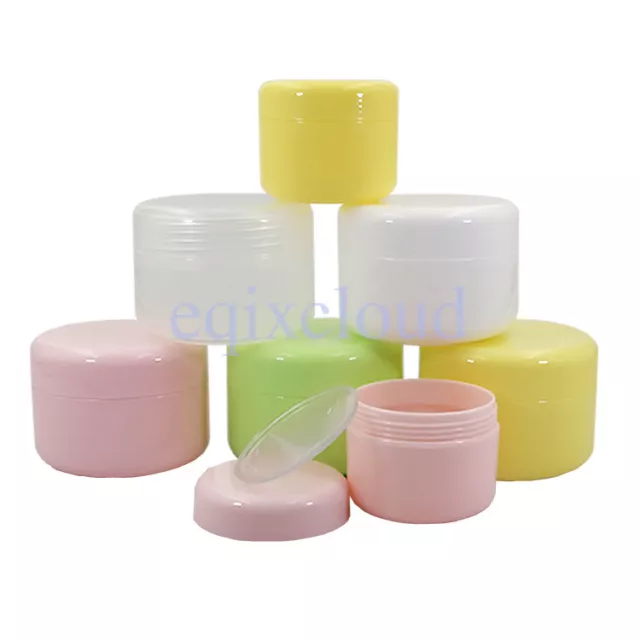 Empty 10g 20g 50g 100g Plastic Jar Cosmetic Cream Lip Blam Salve Nail Containers