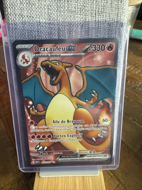 Dracaufeu Ex 183/165 Ultra Rare – Pokémon 151 – Carte Pré-gradée Mint Scellée Par CollectAura – Écarlate Et Violet 3.5