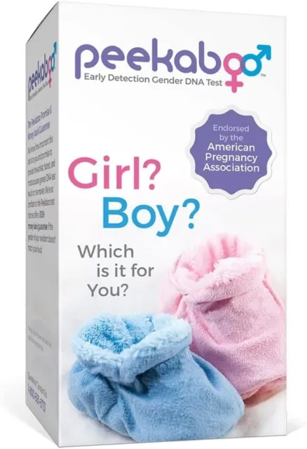 Prueba de ADN de revelación de género de detección temprana Peekaboo $54 ¡TARIFA DE LABORATORIO REQUERIDA! Expiración 07/23