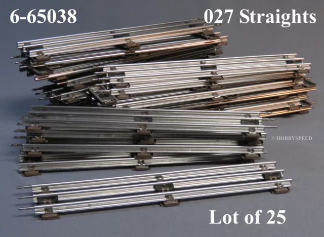 LIONEL 027 TRACK STANDARD STRAIGHT SECTIONS o gauge train 6-65038 LOT (25) NEW