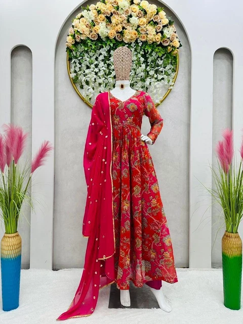 Gown Salwar Kameez Suit New Party Wear Pakistani Indian Wedding Dress Bollywood