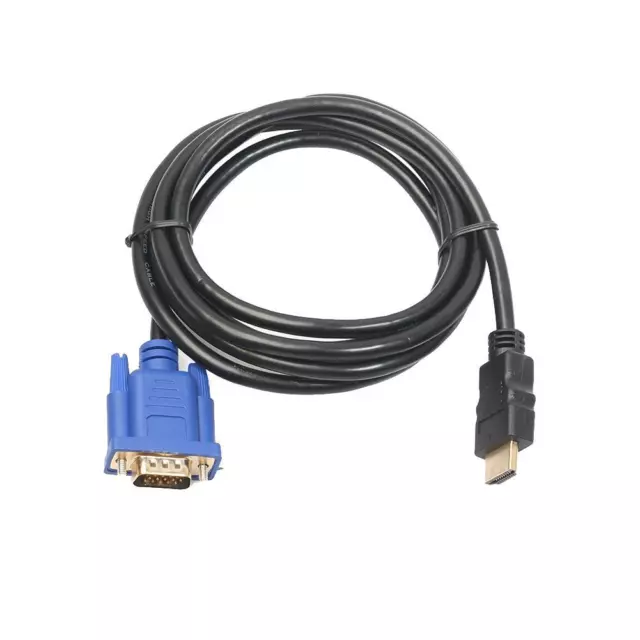 fr HDMI-compatible Gold Male To VGA HD Male 15Pin Adapter 1080P Converter Cable