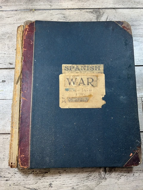 circa 1898 Spanish War Scrapbook filled with amazing articles and illustrations