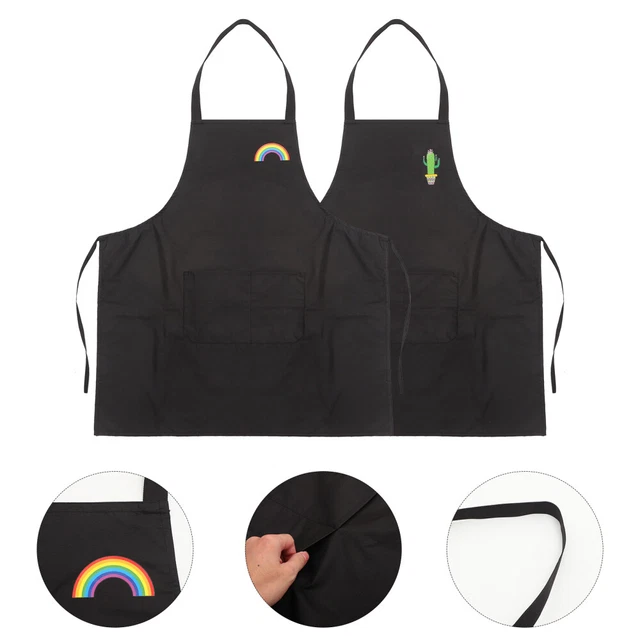 2 piezas delantales hermosos impermeables para ropa de trabajo para adultos