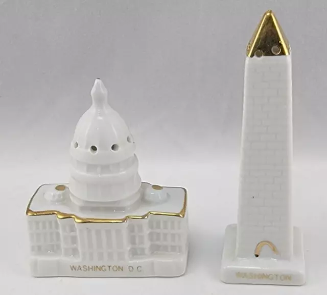 Vintage Washington DC Salt & Pepper Shakers Capitol & Monument