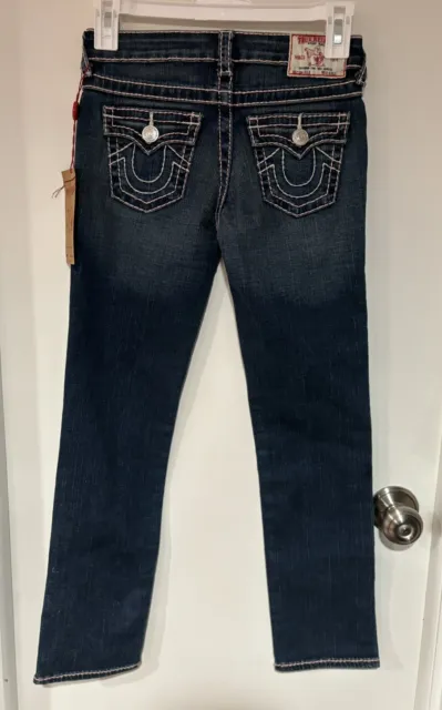 True Religion GIRL'S Julie JEANS 8 NWT $122 w Pink Stitching 💕