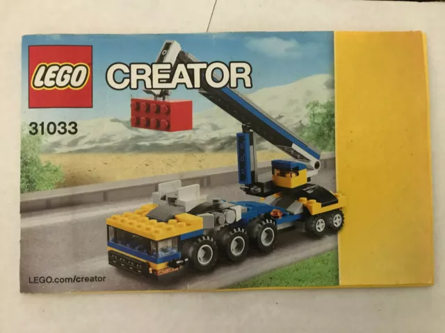 LEGO Creator - Mobile Crane - 31033 - One Instruction  booklet  only.