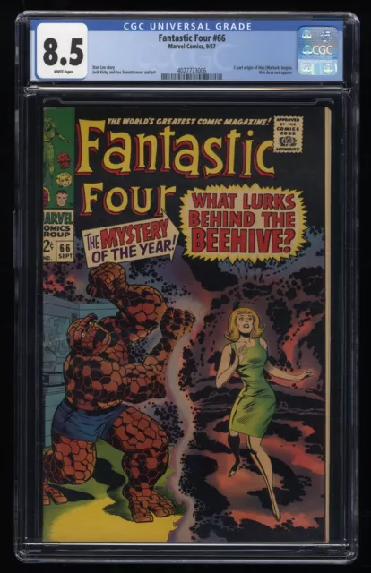 Fantastic Four #66 CGC VF+ 8.5 White Pages 1st Appearance HIM / Warlock!