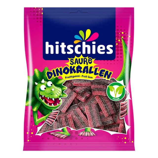 Hitschies Acida Dinokrallen Frutta Gengive Con Ribes Vaniglia