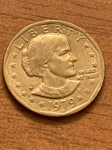 1979 D Susan B. Anthony One Dollar U.S. Coin Filled In Mint Mark, Wide Rim (158)