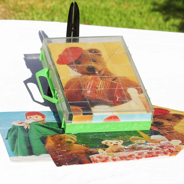 Jeu De Cubes Vintage Oum Le Dauphin - Année 1971 - En Plastique - Occasion Pour Collection