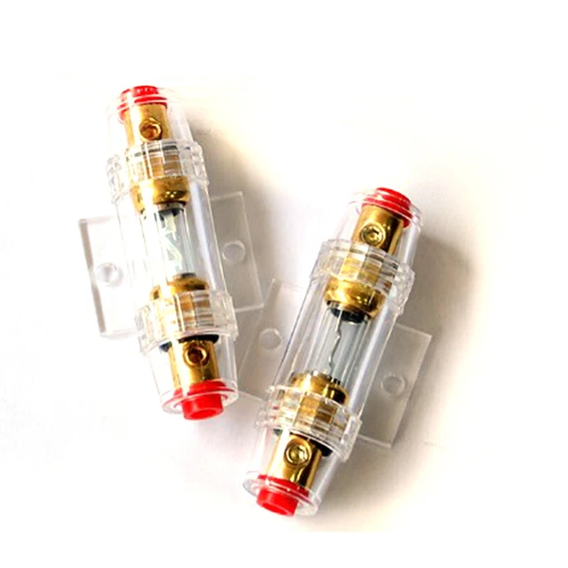 AGU 8 AWG Supporto Fusibili IN LINEA Interruttore Circuito Audio Auto Amplificatore AMP 6 ~^