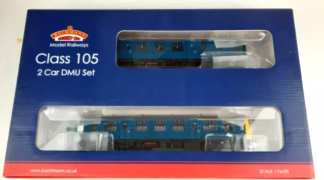 Bachmann B.r. Blue Class 105 2-Car Dmu Dcc Ready Excellent Boxed Oo(Gg)